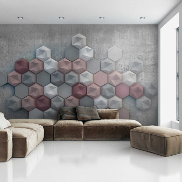 Group of hexagons on a concrete surface Group of hexagons on a concrete surface