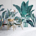 Wall murals Group of green leaves