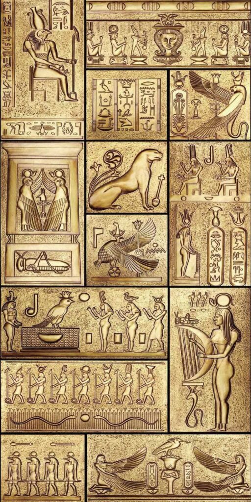 Collage of ancient egyptian symbols Collage of ancient egyptian symbols