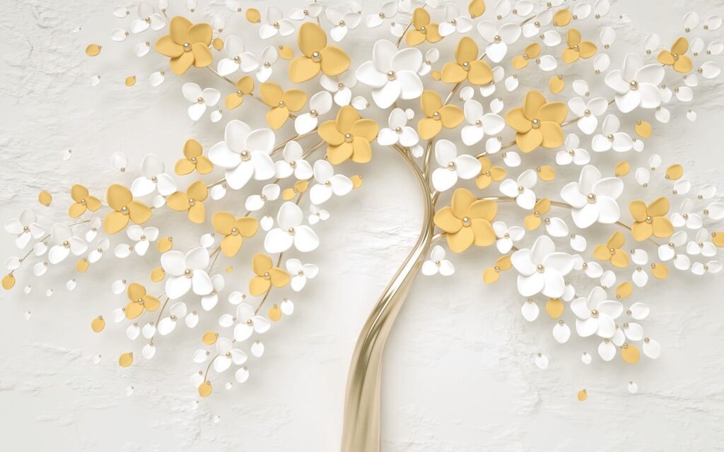Floral tree with delicate blossoms Floral tree with delicate blossoms