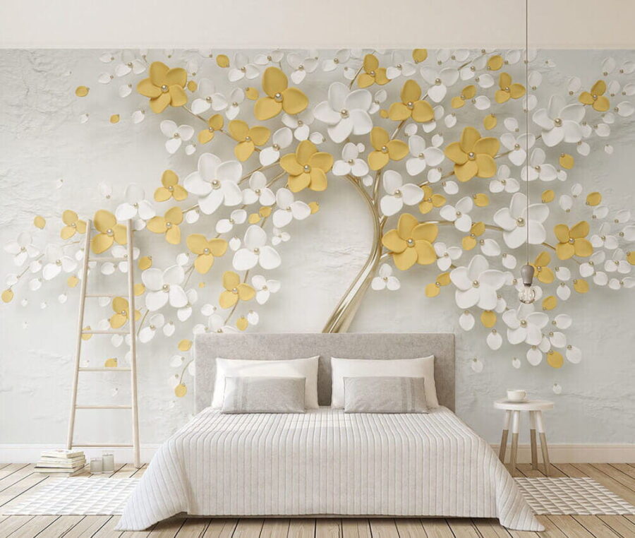 Floral tree with delicate blossoms