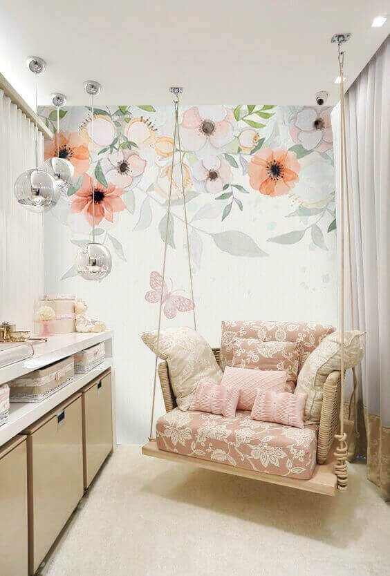 White background with flowers and butterflies White background with flowers and butterflies