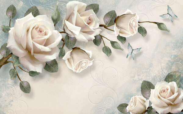Delicate roses with soft butterflies u31353p 600x375 - Delicate roses with soft butterflies