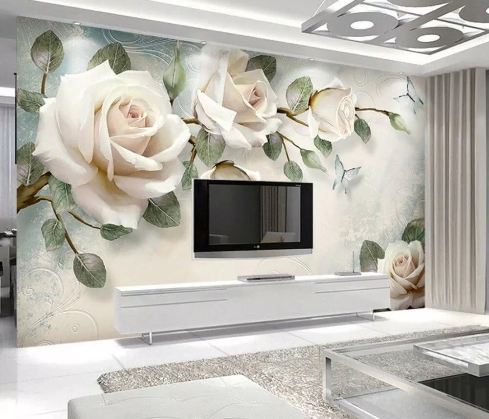 Delicate roses with soft butterflies u31353pig3m - Delicate roses with soft butterflies