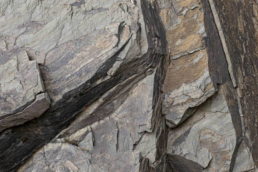 Natural patterns in layered rock formations