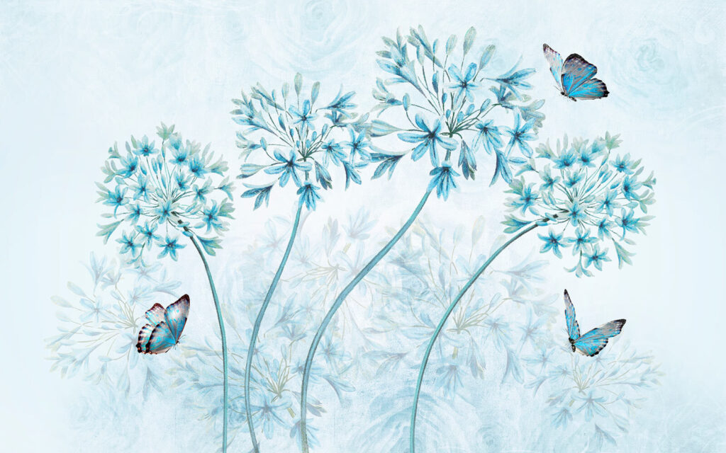 Painting of flowers and butterflies Painting of flowers and butterflies