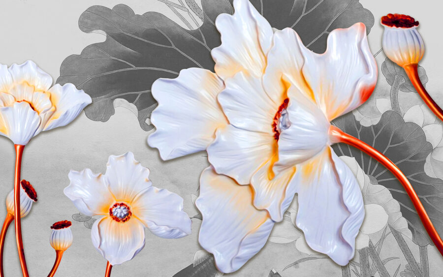 Blooming petals in soft colors