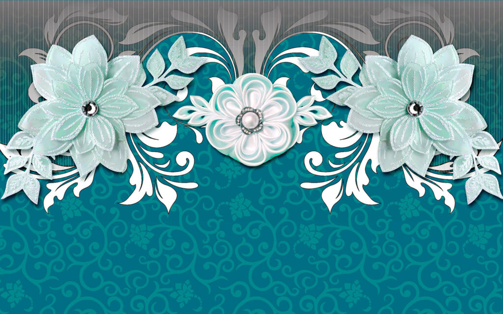 Blue and white floral design Blue and white floral design