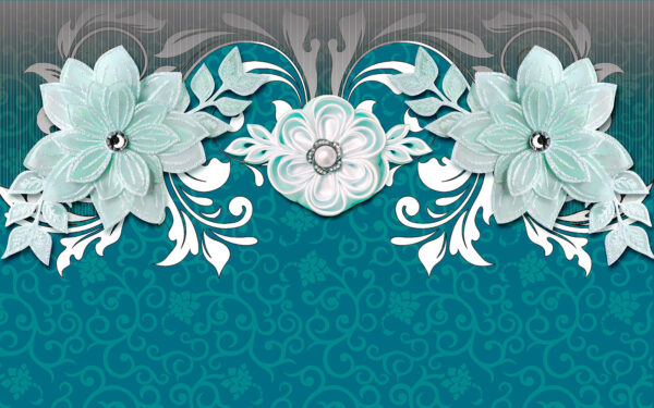 Blue and white floral design Blue and white floral design
