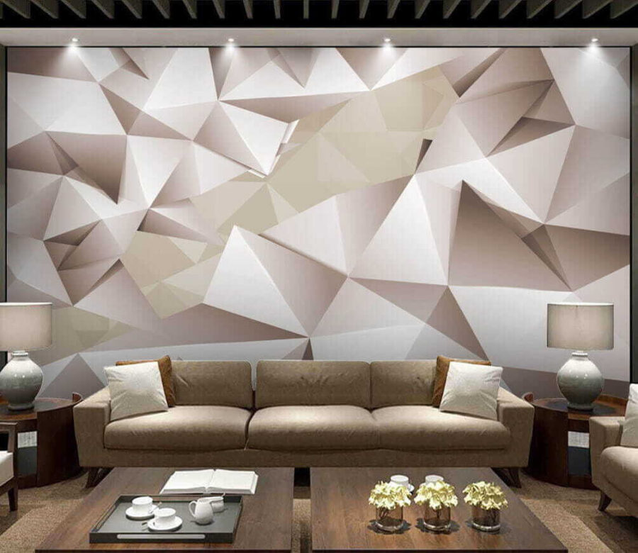 White and grey polygonal pattern White and grey polygonal pattern