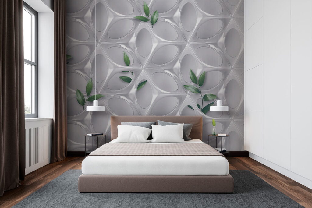 White wall with green leaves u41676pib1 1024x683 - White wall with green leaves - tegory