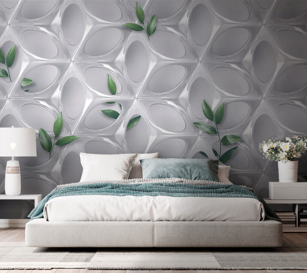 White wall with green leaves u41676pib2 1024x909 - White wall with green leaves - tegory