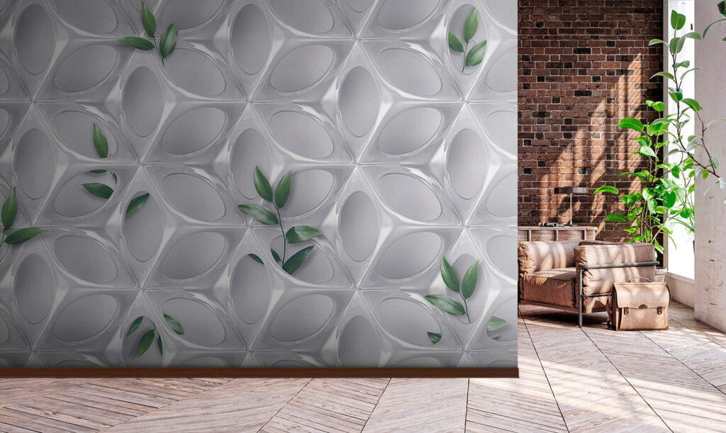 White wall with green leaves u41676pih1 1024x611 - White wall with green leaves - tegory