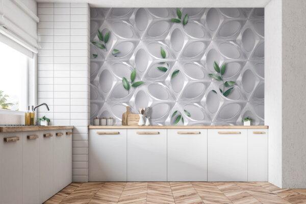 White wall with green leaves u41676pik3m 600x400 - White wall with green leaves - tegory