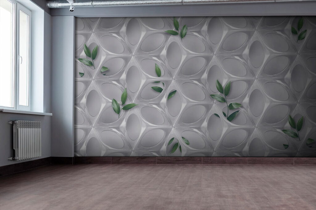 White wall with green leaves u41676piw1 1024x683 - White wall with green leaves - tegory
