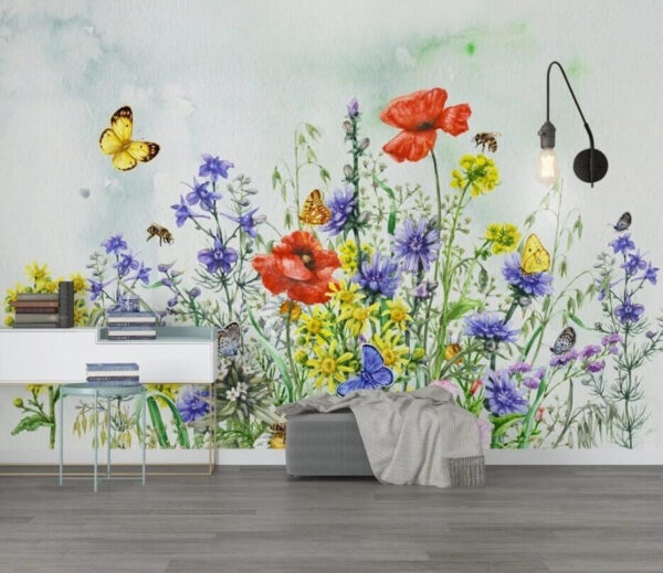 Painting of flowers and butterflies Painting of flowers and butterflies