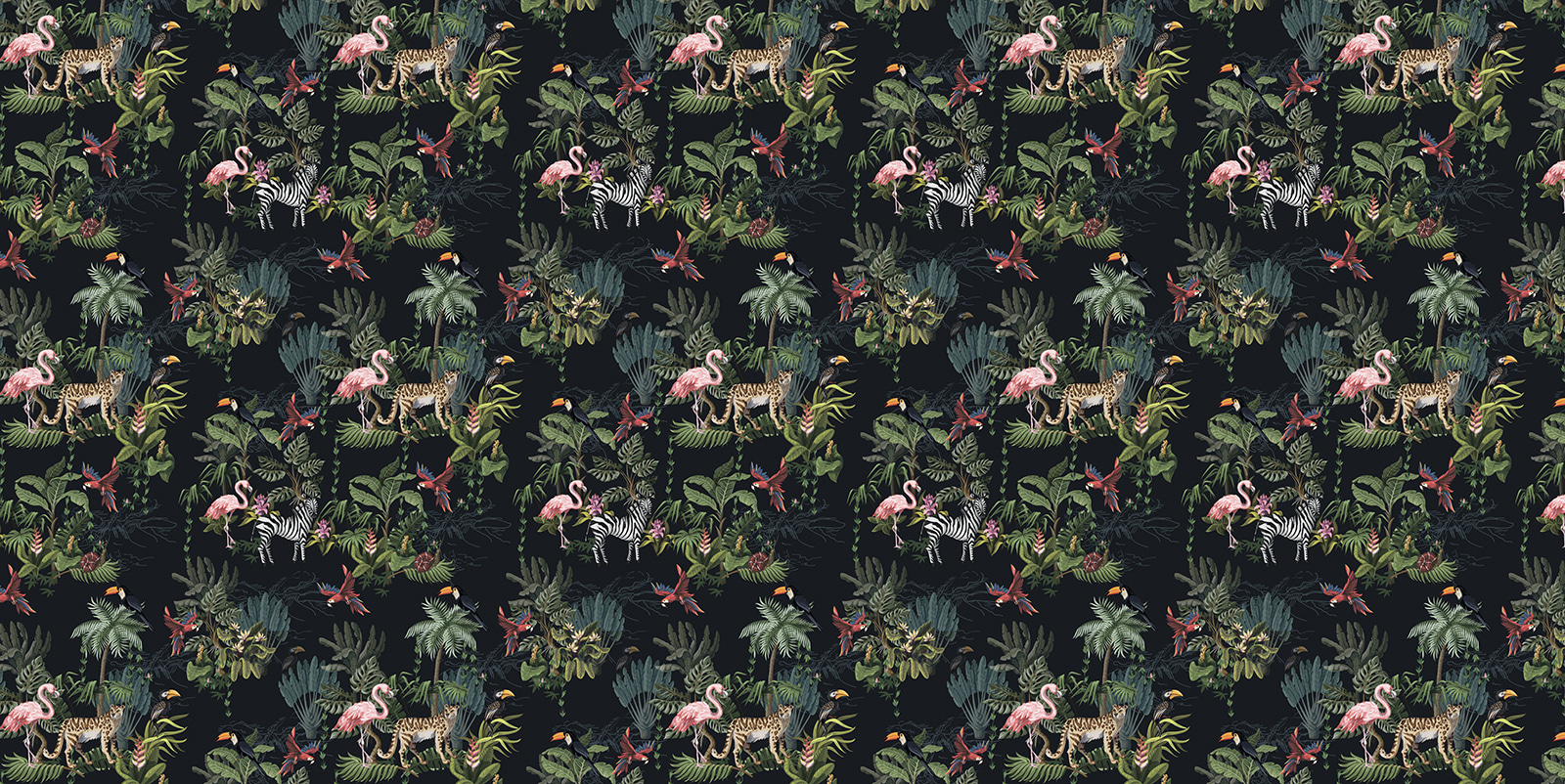 Pattern of flamingos and zebras u52521p - Pattern of flamingos and zebras - tegory