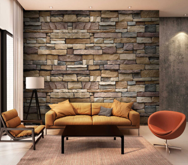 Textured stone wall design in layers. Textured stone wall design in layers.