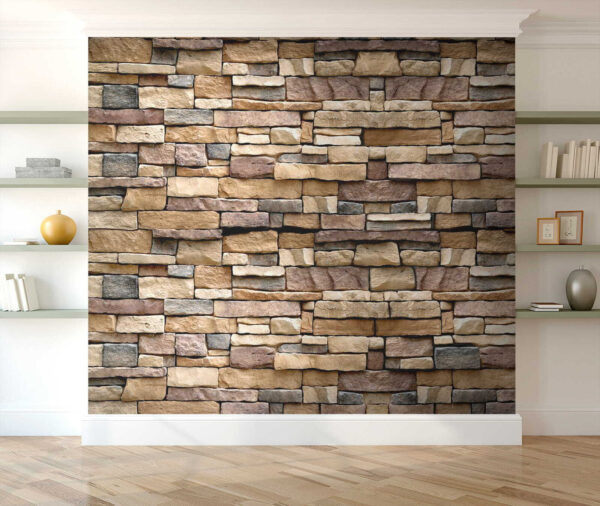 Textured stone wall design in layers. Textured stone wall design in layers.