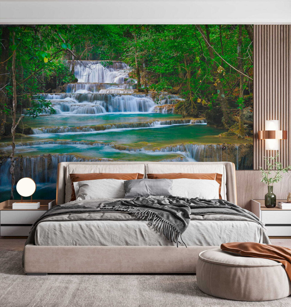 Waterfall in a forest Waterfall in a forest