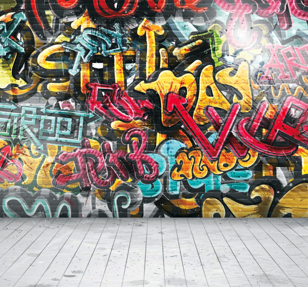 Wall with graffiti on it Wall with graffiti on it