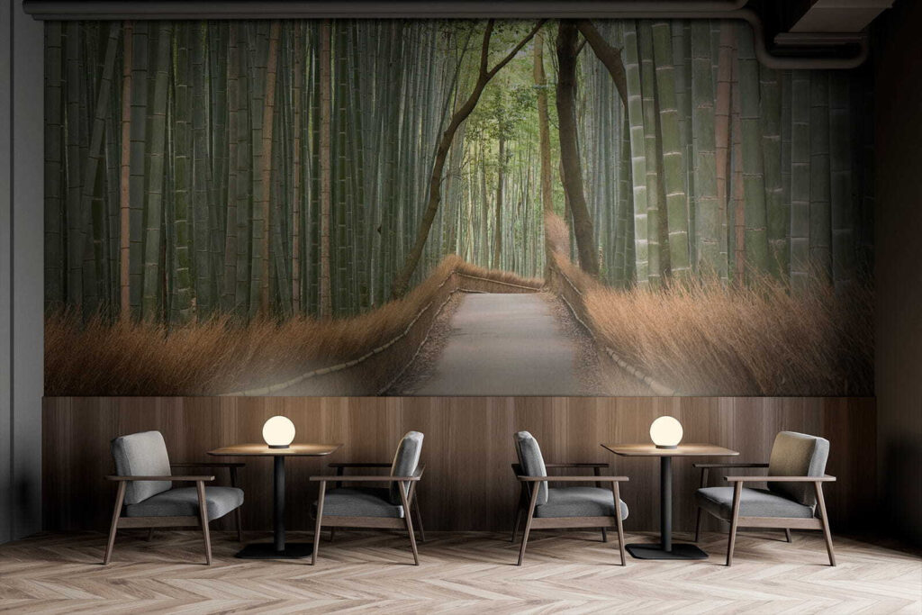 Path through a bamboo forest