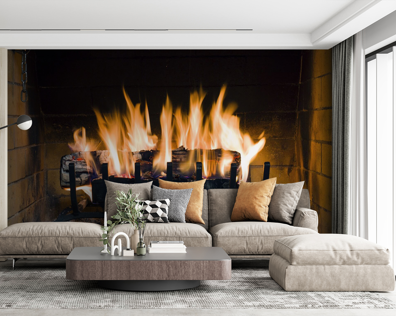 u56584pig63m - Fire in a fireplace - tegory