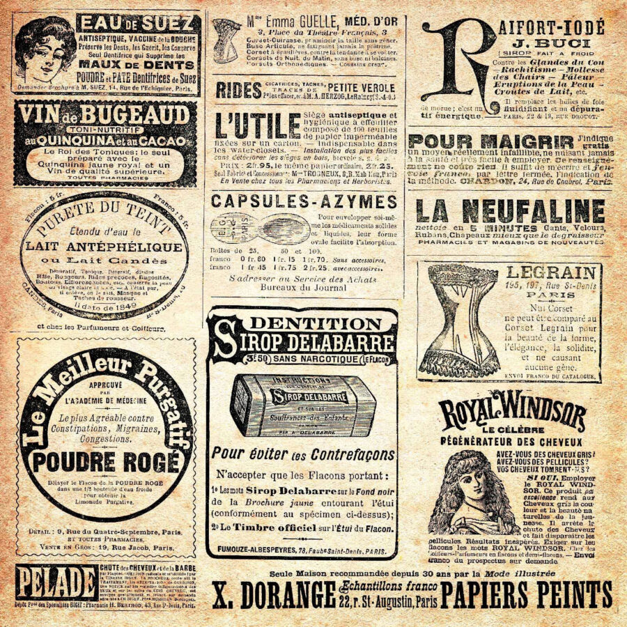 Group of old newspapers