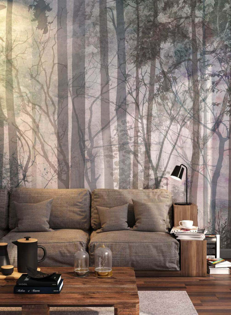 Group of trees in a forest