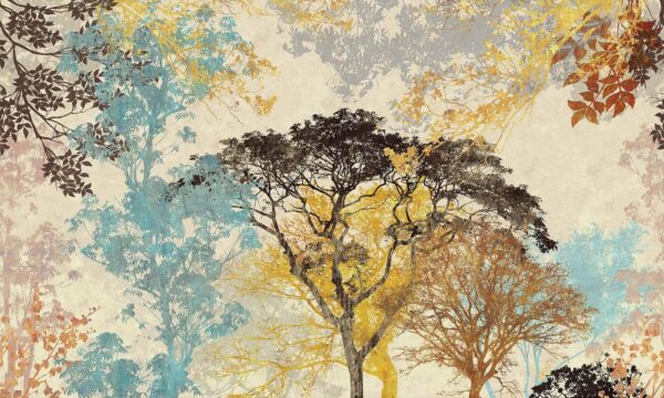 Group of trees with different colors Group of trees with different colors