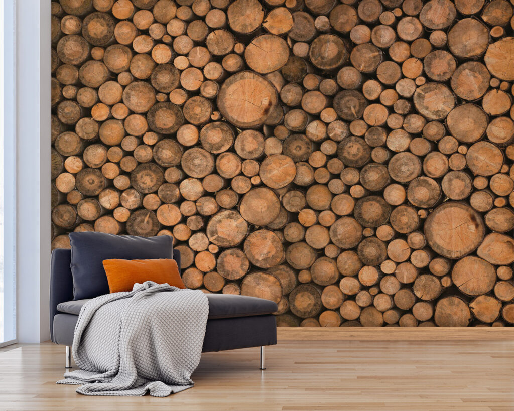 Group of round logs Group of round logs