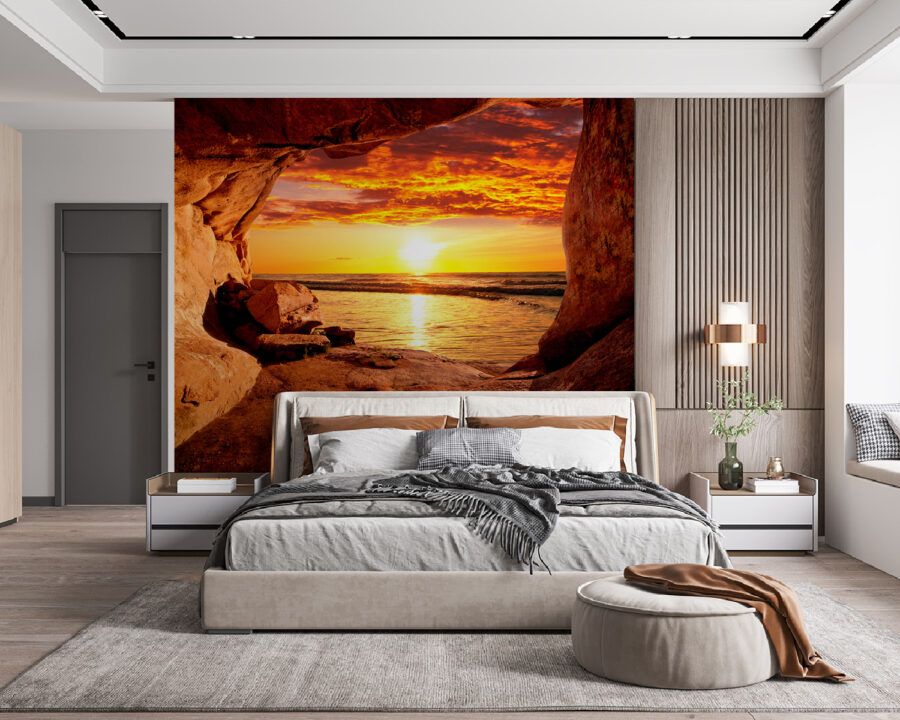 Wall murals Sunset over a body of water - Image 4