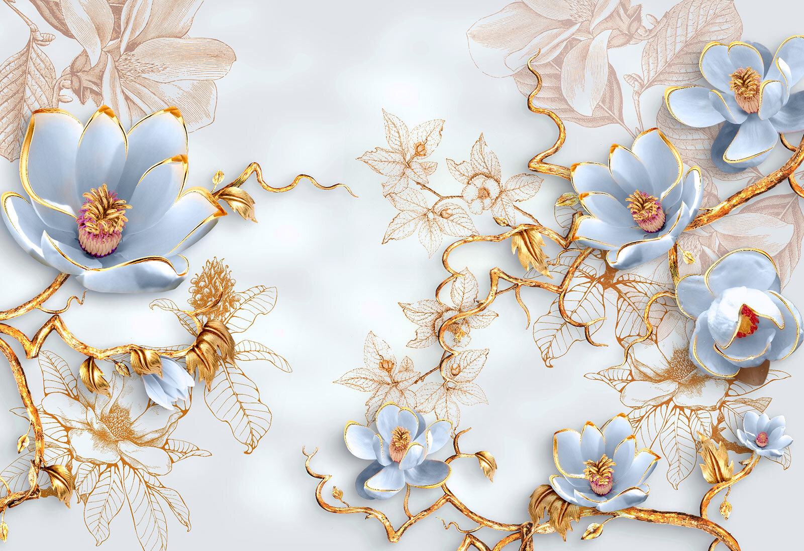 Delicate blooms on a soft backdrop u60416v2p - Delicate blooms on a soft backdrop - tegory