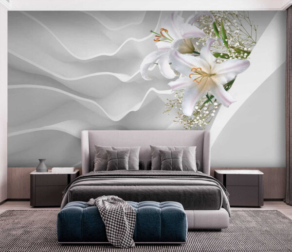 White flower arrangement on a white surface White flower arrangement on a white surface