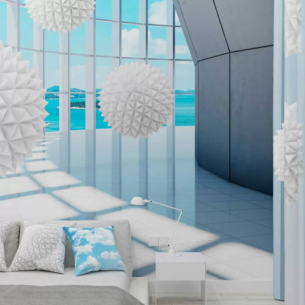White balls in a room with windows u60469pig1m - White balls in a room with windows - tegory