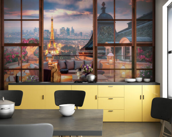 Wall murals View of a city from a window (SKU: u60794) Wall murals Wall murals View of a city from a window (SKU: u60794)