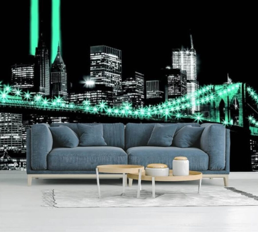 Bridge with lights on it