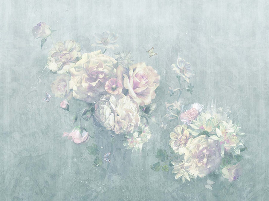 Wall murals Painting of flowers and butterflies - Image 2