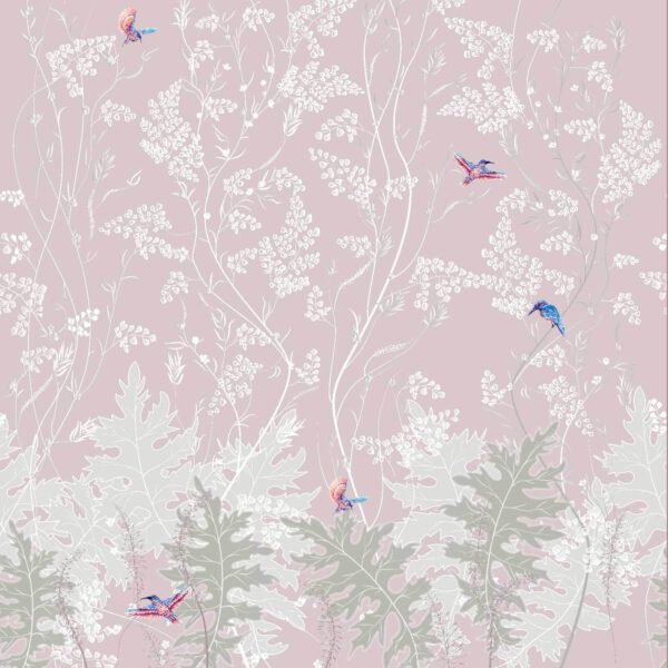 Wallpaper with birds and plants Wallpaper with birds and plants