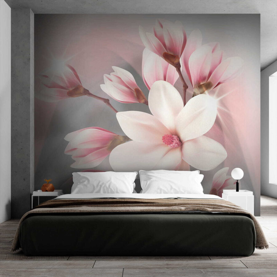 Soft petals in gentle embrace