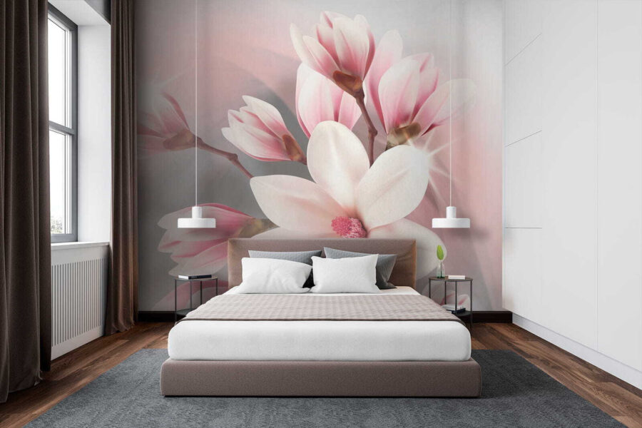 Soft petals in gentle embrace