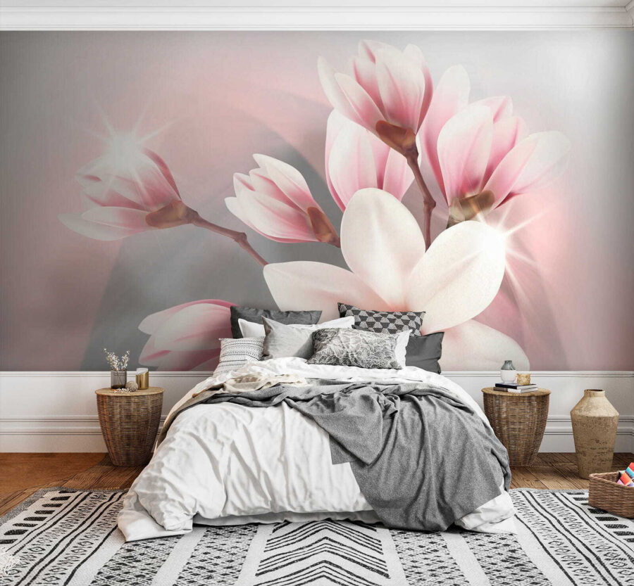 Soft petals in gentle embrace