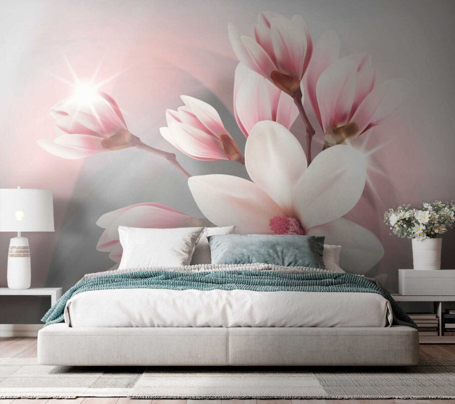 Soft petals in gentle embrace