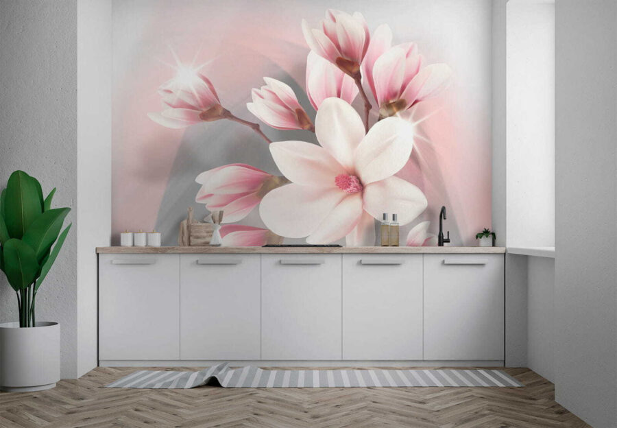 Soft petals in gentle embrace