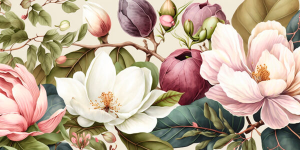 Vibrant blossoms in harmonious arrangement Vibrant blossoms in harmonious arrangement