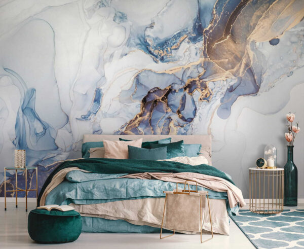 Soft blue and white abstract art. Soft blue and white abstract art.