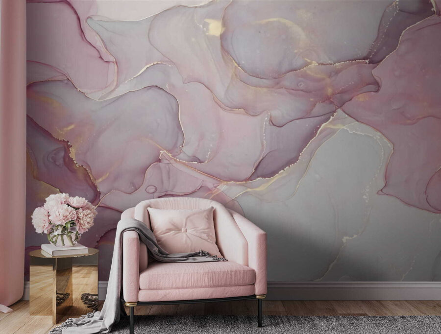 Wall murals Soft pastel hues intertwine gracefully.