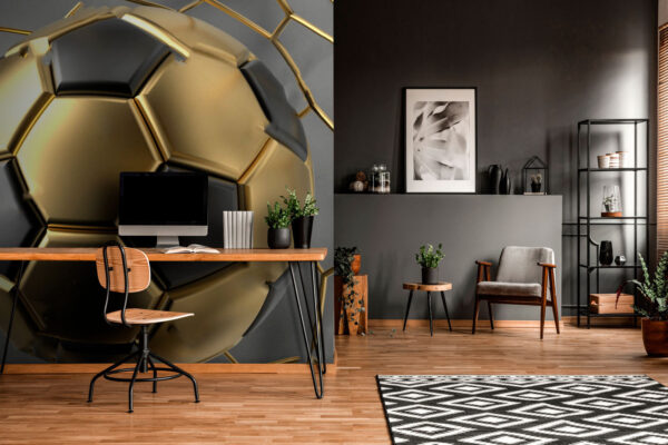 Soccer dreams in metallic hues. Soccer dreams in metallic hues.