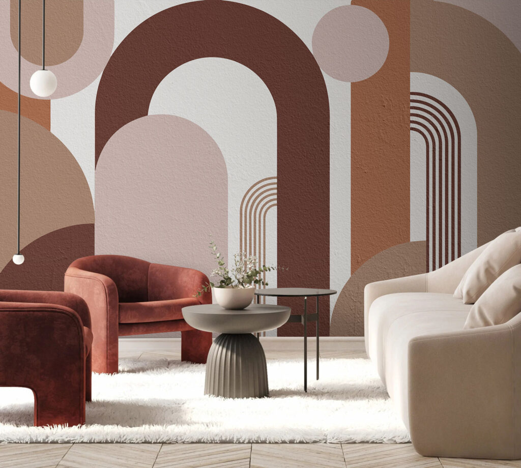 Abstract shapes in earthy tones Abstract shapes in earthy tones