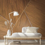 Wall murals Artistic wooden paneling pattern design